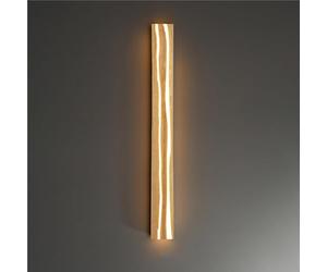 NHPJFDC Long Strip Dimmable Wall Light, Wood Linear Sconce Hallway Lighting, Vintage Farmhouse Rustic Wall Sconce Bar Minimalism Modern Wall Mounted Lamp for Bathroom Living Room(Wood Color,46cm)