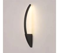 NHPJFDC Long Strip Modern LED Wall Light, Hallway Wall Lighting White Nordic Minimalist Dimmable Wall Mounted Lamp for Bedroom Living Room Farmhouse(Black,40CM)