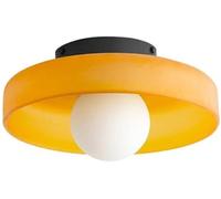 NHPJFDC Mid Century Modern Ceiling Light Fixture - Large White & Green Glass Lamp for Kitchen, Vintage Wall Sconces for Hallway, Foyer & with 3000K Bulb (Frosted ge)