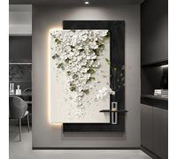 NHPJFDC Modern Decorative Abstract 3D Wall Art, LED Wall Art with Plug in Power, Lighted Wall Art, Minimalist Wall Decor Hallway for Living Room Bedroom Hallway Entrance Home Interior(A,31.4x47.2in)