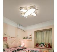 NHPJFDC Modern Farmhouse Schoolhouse Cartoon Aircraft Ceiling Light Kid's LED Flush Mount Lamps Chandeliers Creative Airplane Shape with Acrylic Shade for Children's Room Bedroom,Chandeliers