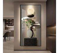 NHPJFDC Modern Hanging Imitation 3D Textured Wall Art Decor, Relief LED Wall Sculptures Art with Plug in Power, for Living Room Bedroom Hallway Entrance Home Interior(D,50x100cm)