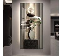 NHPJFDC Modern hanging imitation 3D textured wall art decor, relief LED wall Sculptures art with plug in power, for living room bedroom hallway entrance home interior(C,90x180cm)