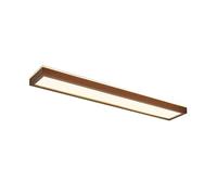 NHPJFDC Modern Iron Ceiling Light Fixture with Acrylic Shade 3000K-6000K Dimmable Ceiling Lamp Nordic Simple Rectangular Ceiling Lights for Hallway Balcony Restaurant Hallway(Walnut,100cm)