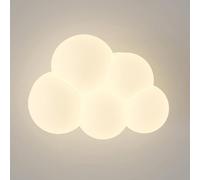 NHPJFDC Modern LED Cloud Wall Light Bubble Shape Lamp 3 Color Dimmable Wall Sconce for Bedroom Bedside Hallway Living Room White Creative Floating Cloud Design Night Light