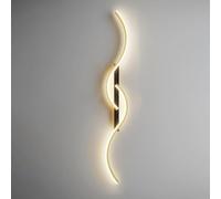 NHPJFDC Modern LED Wall Sconce, Tall Spiral Wall Light Fixture, 3-Color Temperature Changeable Gold Wall Lamp, Minimalist Art Decor Lighting for Living Room, Hallway, Stairway, Bedroom(80cm)