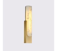 NHPJFDC Modern Macaron Color Metal Wall Sconces - Retro Bedside Reading Lamp with Rectangular Imitation Marble Decorative Lampshade for Apartment