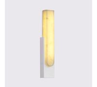 NHPJFDC Modern Macaron Color Metal Wall Sconces - Retro Bedside Reading Lamp with Rectangular Imitation Marble Decorative Lampshade for Apartment