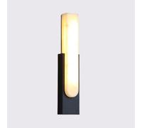 NHPJFDC Modern Macaron Color Metal Wall Sconces - Retro Bedside Reading Lamp with Rectangular Imitation Marble Decorative Lampshade for Apartment