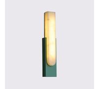 NHPJFDC Modern Macaron Color Metal Wall Sconces - Retro Bedside Reading Lamp with Rectangular Imitation Marble Decorative Lampshade for Apartment