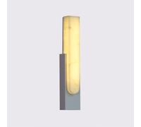 NHPJFDC Modern Macaron Color Metal Wall Sconces - Retro Bedside Reading Lamp with Rectangular Imitation Marble Decorative Lampshade for Apartment