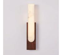 NHPJFDC Modern Macaron Color Metal Wall Sconces - Retro Bedside Reading Lamp with Rectangular Imitation Marble Decorative Lampshade for Apartment