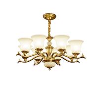 NHPJFDC Modern Marble Shaded Chandelier - 6-Lights Rustic Pendant Light Fixture for Dining Room, Foyer, Bedroom & Living Room - Elegant Ceiling Hanging Lighting Decor