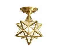 NHPJFDC Modern Star Ceiling Light, Star Ceiling Lamp Gold Flush Mount Star Pendant Light Fixture, Creative Sputnik Chandelier Lighting for Bedroom Dining Room Porch