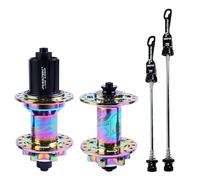 NHPJFDC Mountain Bike Hub Set - Front & Rear Disc Brake Hubs 6-Bolt QR 9x100mm & 10x135mm HG Hub 7-12 Speed 32H 7075 Aluminum