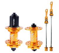 NHPJFDC Mountain Bike Hub Set - Front & Rear Disc Brake Hubs 6-Bolt QR 9x100mm & 10x135mm HG Hub 7-12 Speed 32H 7075 Aluminum