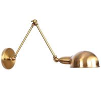 NHPJFDC Nordic Gold Wall Sconces Industrial Iron Hardwired Wall Mount Lights American Style Vintage Swing Arm Adjustable Wall Lamps for Bedroom Living Room Study Reading