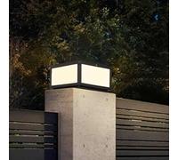 NHPJFDC Outdoor Column Lights Big Modern Fence Post Lamp Waterproof Black Lantern for Columns, Porches, and Pillars for Farmhouse, Patio, and Porch Lighting (Size : 25 * 18cm)