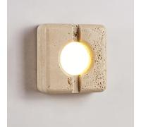 NHPJFDC Square Stone Wall Lamp, Travertine Wall Sconce, LED Warm Light Wall Lights, Wall Mounted Lamp For Bedroom Living Room Hallway Corridor Stairs (1.9in From The Wall)