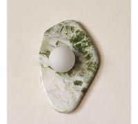 NHPJFDC Unique Irregular Stone Wall Lamp: Creative Green Mid - Century Wall Mount Reading Light for Bedroom, Kitchen, and House Entryway