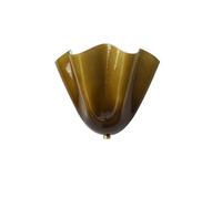 NHPJFDC Vintage Milk White Glass Wall Sconces Cream Modern Art Deco Shell Shaped 2-Light Wall Lamp Hand Blown Wavy Shade Lights Fixture for Bedroom Hallway Living Room Hotel Decor(Green)