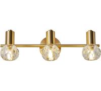 NHPJFDC Wall Light Crystal Wall Light Brushed Brass Bathroom Vanity Light Fixtures Rotatable Wall Sconce Modern Crystal Wall Sconces Gold Wall Light, Modern Chandelier