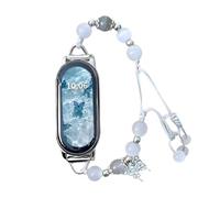 NHPY 1 Piece Straps Compatible with Xiaomi Mi Band 8/9/NFC Strap for Women and Men, Butterfly Remplacement Watch Strap Blue Translucent Cat's Eyes, A