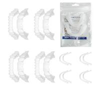 NHPY 4 Pairs Universal Upper and Lower Dental Veneers, Fake Teeth to Apply Yourself, Natural Fake Denture for Men and Women of Bad Teeth Imperfect Teeth (No Hole, B)