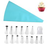 NHQZ 16 x Professional Piping Nozzles for Zeppole Large Stainless Steel Piping Tips for Decorating Cupcakes,Cakes, a, A