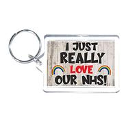 NHS Rainbow Gift - Novelty Keyring - I Just Really Love Our NHS - Ideal Present For Birthday Or Christmas