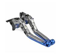 Nhsijpo Motorbike Clutch Lever for CFMOTO for 675SR for 675SS Motorcycle Adjustable Aluminium Brake Clutch Levers Handle Motorcycle Brake Lever(Titanium-Blue)