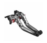 Nhsijpo Motorbike Clutch Lever for CFMOTO for 675SR for 675SS Motorcycle Adjustable Aluminium Brake Clutch Levers Handle Motorcycle Brake Lever(Titanium-T-Black-Red)