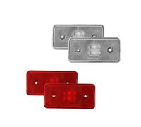 Nhsijpo Rear Bumper Light Reflector Brake For Benz For W463 G-Class For G500 G550 G55 2002-2014 Side Fender Lights Clear/Red Lens LED Car Side Marker Lights(A 4pc front rear)