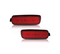 Nhsijpo Rear Bumper Light Reflector Brake For CR-V 2002 2003 2004 TailLight Brake Rear Fog Light Red LED Car Rear Bumper Reflectors Lights(Red Lens)