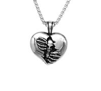 NHTISGRUE A trendy retro love tomb skull pendant necklace chain length of 60CM niche Gothic style can be sent to friends.