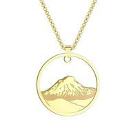 NHTISGRUE Ararat Mountains Pendant Necklace for Men Women Hollow Amulet Charm Chain Landscape Memorial Jewelry