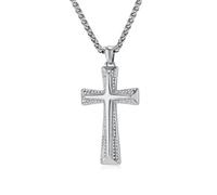 NHTISGRUE Men Women Hip Hop Cross Shiny Pendant Necklace 13mm Miami Cuban Chain Charm Bling Exquisite Necklaces Jewelry Fashion Charm Gift