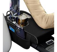Nhujevkom Armrest Cushion | Car Center Console Cushion Pad - Cup Holder Tissue Box with Side Pocket Thick Heightening Mat for Driver SUV RV Trailer Truck