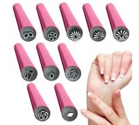 Nhujevkom Art Stamp Pen, Professional Nail Pens for Painting, Quick-Drying Ink Fine Nib Compact Multi-Purpose Design for Dot Painting Home Travel Salon Women Men Manicurists Beginners