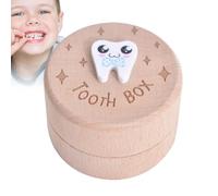Nhujevkom Baby Tooth Box,Wooden Toddler Tooth Case | Baby Lost Hair Collector Box for Kids Nursery Birthday Memorial Girls Boys Home Mother Father