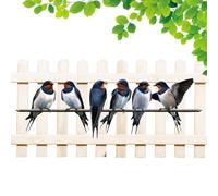 Nhujevkom Bird Ornaments, Cute Artificial Birds, Art Craft Ornament for Wall Decor Designs for Patio Yard Garden Courtyard Lawn Tree Branch Fence Wreath Flower Arrangements