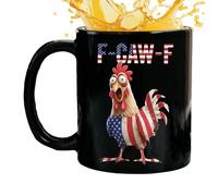 Nhujevkom Chicken Coffee Mug - 12oz US Flag Rooster Ceramic Cup,Funny Drinkware,for Coffee Tea Juice Hot Cold Drinks Friends Coworkers Men Women Christmas Birthday Home Office