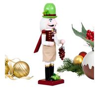 Nhujevkom Christmas Nutcracker - Winemaker Nutcracker,Wood Figurine Ornament for Game Room Fireplace Bedside Kitchen Dining Table Thanksgiving Child