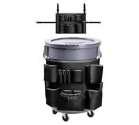 Nhujevkom Cleaning Organizer Bag,Heavy Duty Housekeeping Tool Organizer,Garbage Bin Cleaning Bag | for Home Garage School Office Commercial Industrial