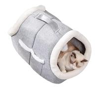 Nhujevkom Covered Cat Bed | Arched Semi-Closed Pet Bed with Side Pocket,Comfortable Pet Nest House | for Apartment Balcony Patio Indoor Travel Bedroom Bedside Winter