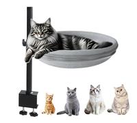 Nhujevkom Desk Cat Bed | 360° Rotating Kitten Cave - Removable Desk Cat Bed for Car Closet Counter Balcony RV Nightstand Indoor Apartment