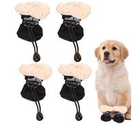 Nhujevkom Dog Snow Boots | 4X Winter Warm Pet Puppy Reflective Snow Boots | Anti-Slip Dog Shoes Waterproof Dog Booties for Snow, Beach, Hiking, Camping