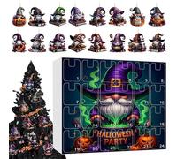 Nhujevkom Halloween Gnome Calendar,Countdown to Halloween Flat Gnome Calendar | Holiday Planner Toy Figures Ornament Decor for Engagement Activity Kids Boy Teen Girl Toddler Women Men Family