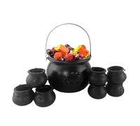 Nhujevkom Halloween Witches Cauldron - Multifunctional Candy Kettle Bucket,Set of 9 Halloween Witch Decoration Cauldron, Candy Serving Bowls Set for Decorations
