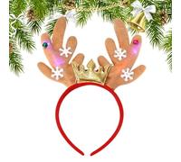 Nhujevkom Holiday Hair Accessories, Lighted Multifunctional Pins, Deer Antler Hair Pins, for Festival Tradition Celebration Family Holiday Party Cheer Fun Cosplay